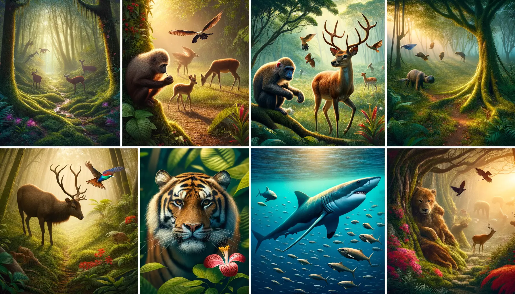 Natur und Umwelt vielfältige Tierwelt im natürlichen Lebensraum