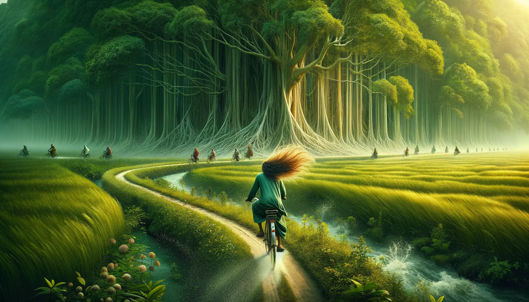 Fahrradfahren in der Natur als nachhaltige Fortbewegung im Einklang mit der Natur