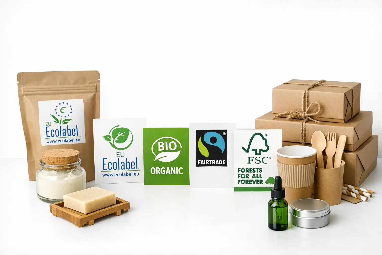 Nachhaltigkeitssiegel EU-Ecolabel Fairtrade Bio-Zertifikate